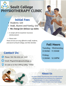 Sault College Physiotherapy Clinic Available to Alumni Members